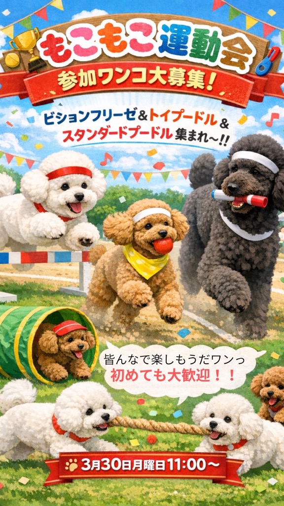 わんちゃん運動会参加者大募集‼︎