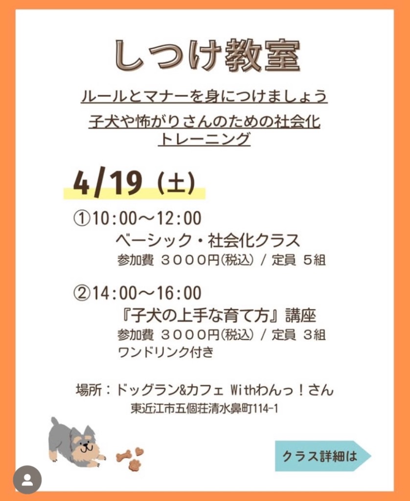 4月のしつけ教室